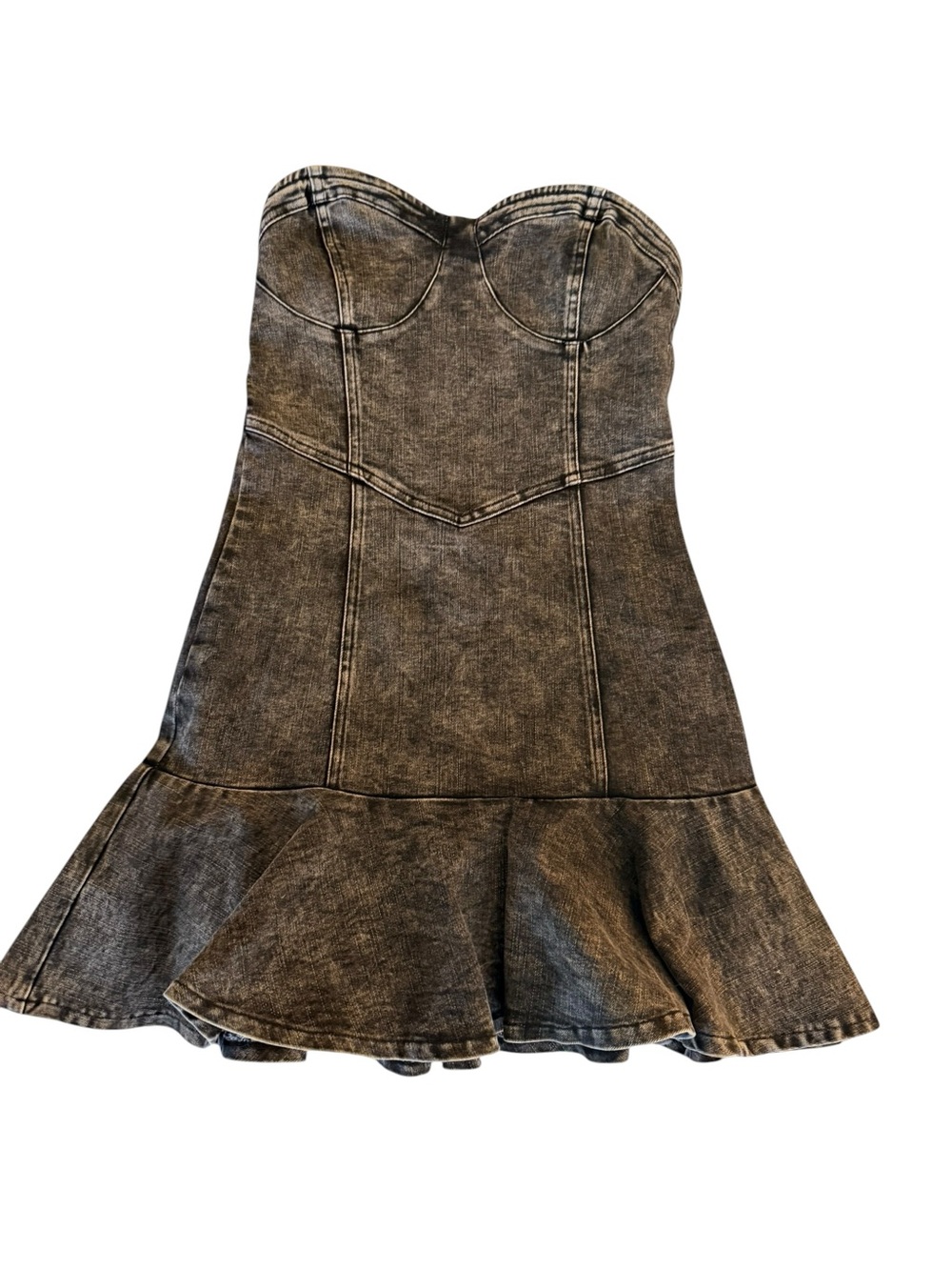 Idem Ditto strapless mini denim dress size medium fit and flare